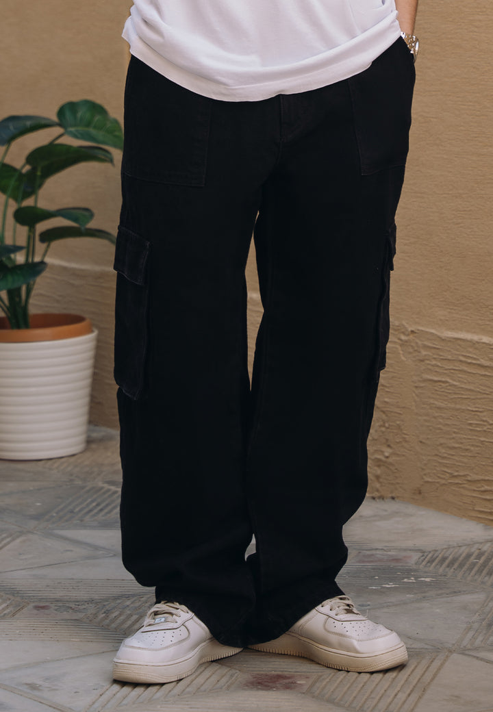 Black Cargo Jeans - 01