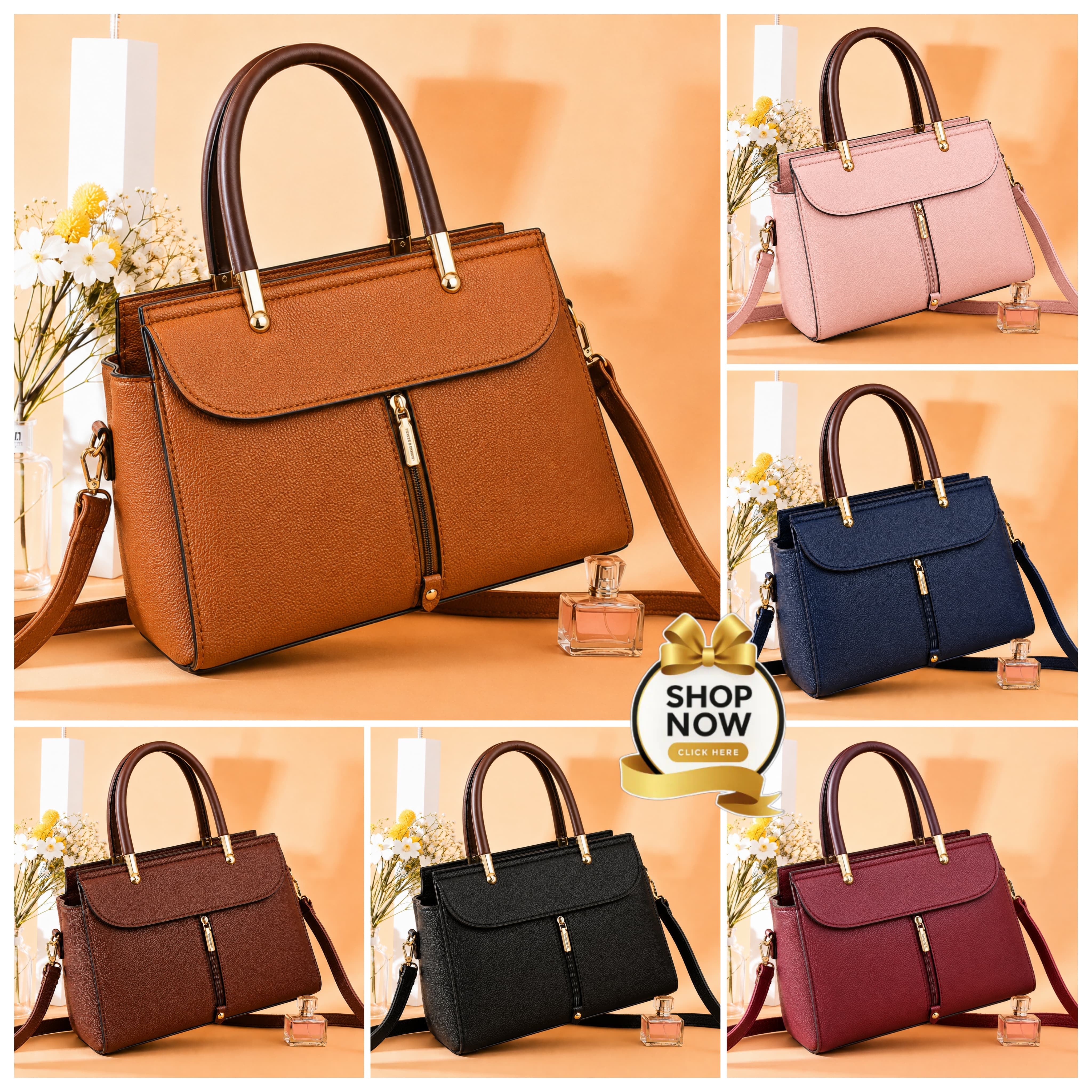 High Quality 3 Zipper shoulder Bags For Girls