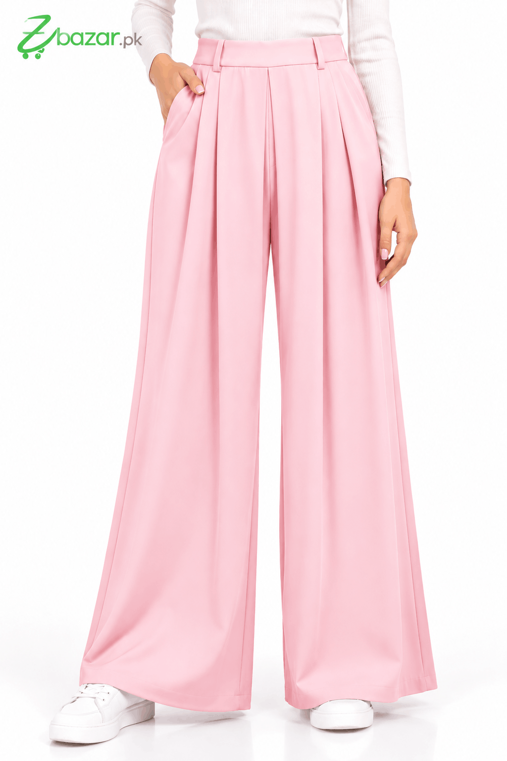 Pastel Pink Palazzo Trousers Product Shoot