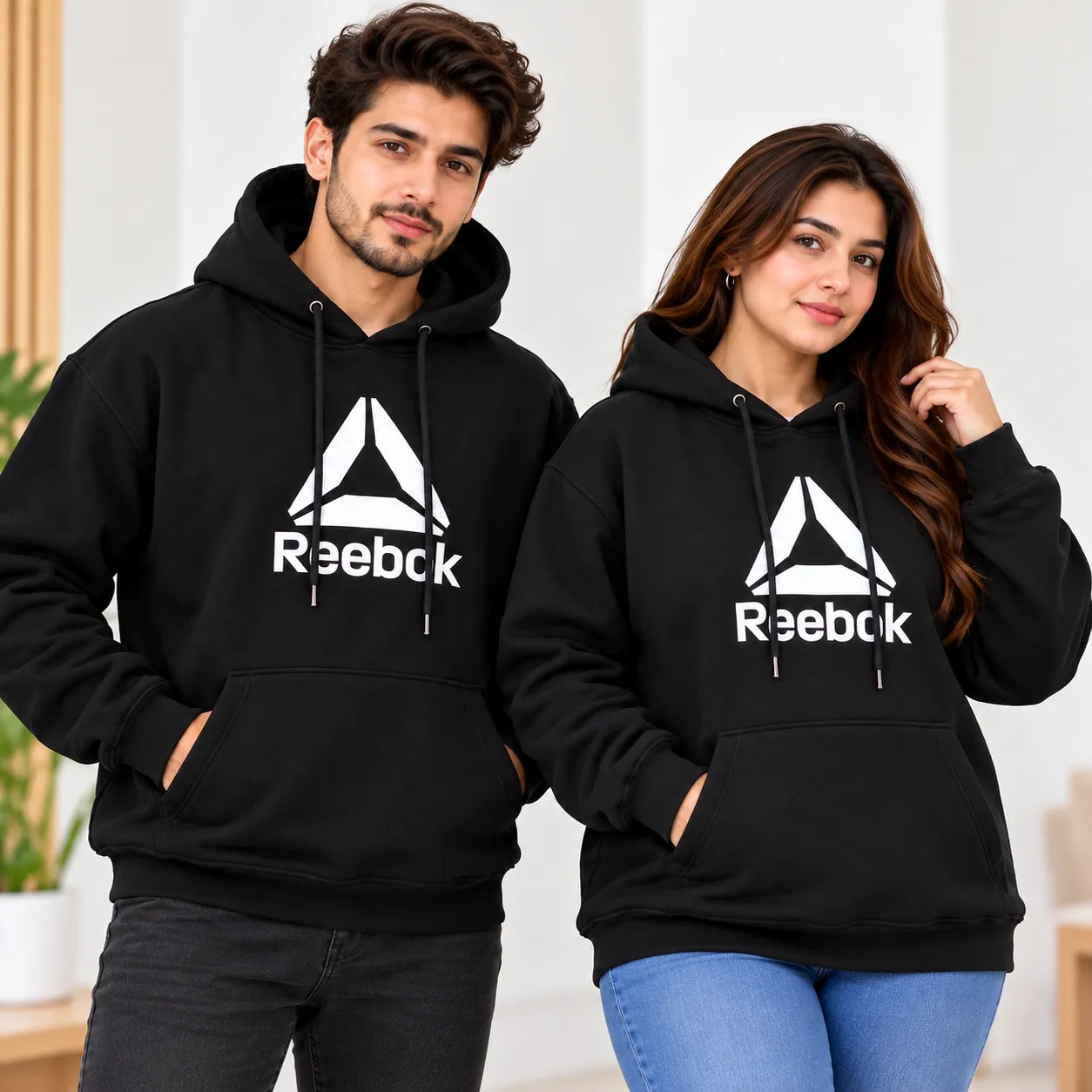 Black Export Quality Fleece Unisex Hoodie