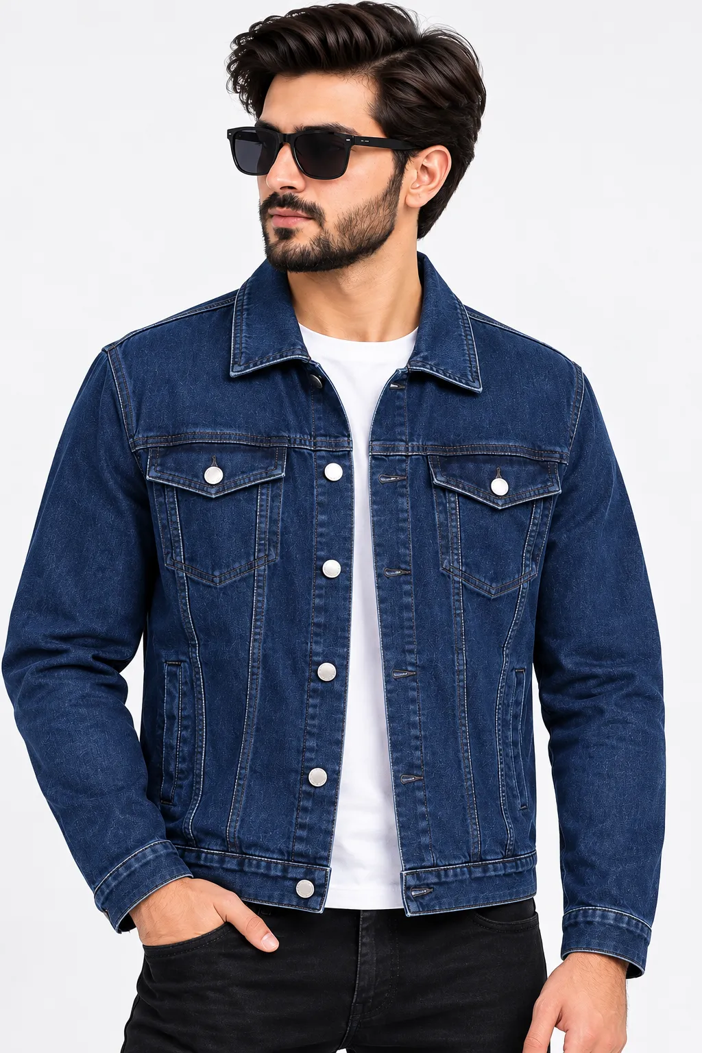 Men's Dark Blue Denim Jacket