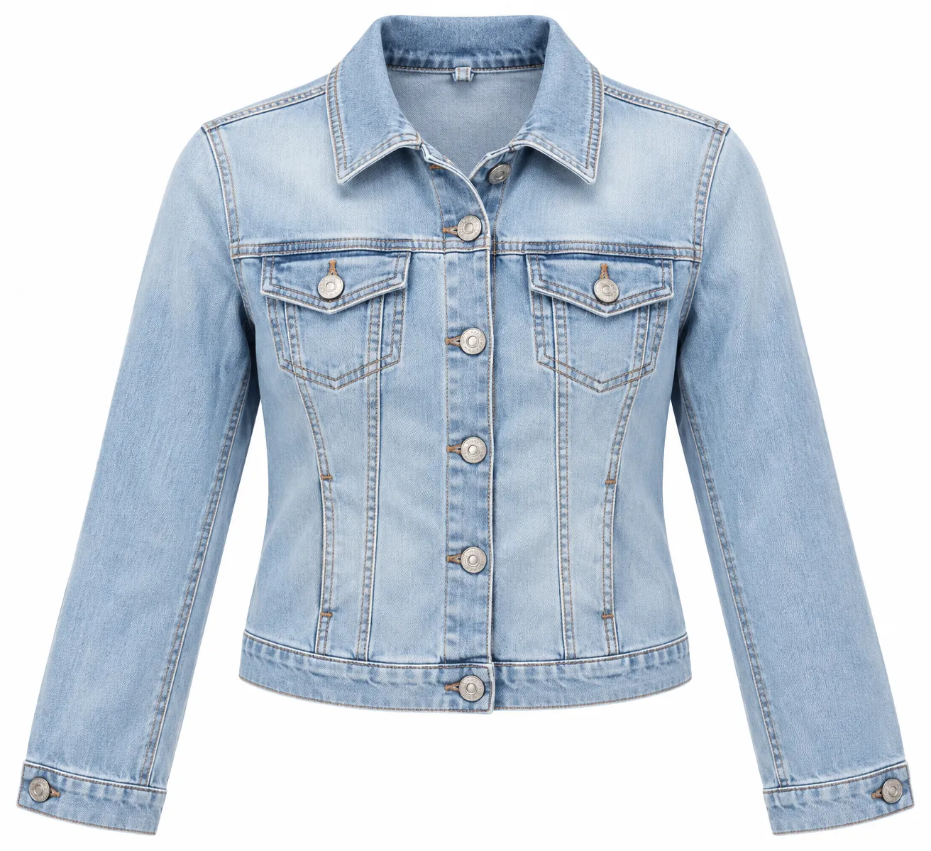 Light Blue Washed Denim Jacket