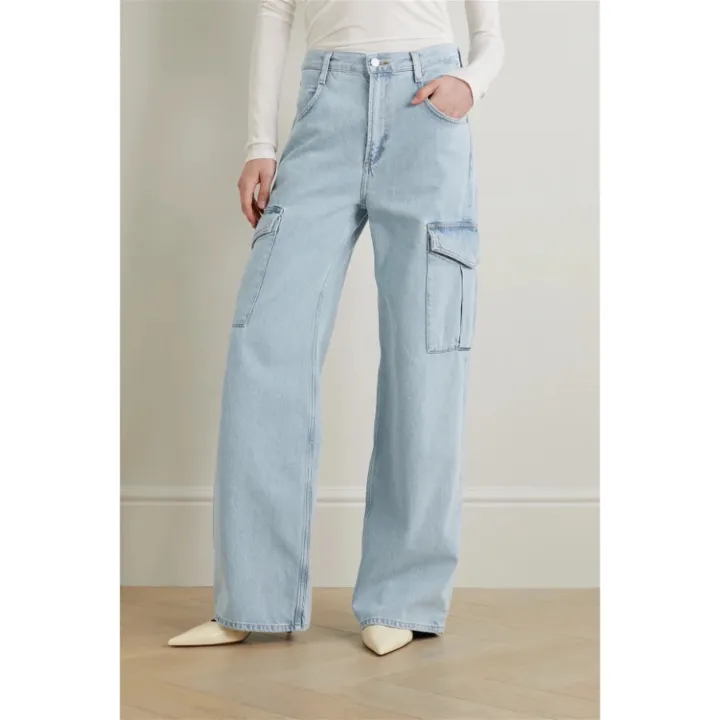 ice blue cargo ladies jeans - 01